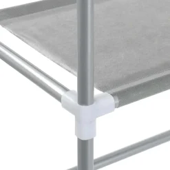 vidaXL opbevaringsstativ med 2 hylder 69x28x143 cm jern grå