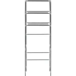 vidaXL opbevaringsstativ med 3 hylder 53x28x169 cm sølvfarvet