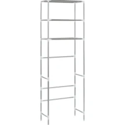 vidaXL opbevaringsstativ med 3 hylder 53x28x169 cm sølvfarvet