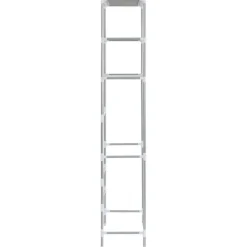 vidaXL opbevaringsstativ med 3 hylder 53x28x169 cm sølvfarvet