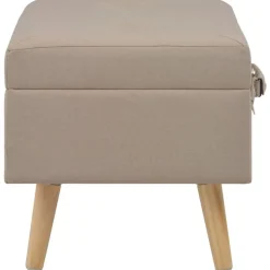 vidaXL opbevaringstaburet stof 40 cm beige