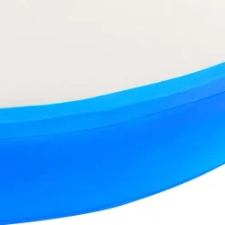 vidaXL oppustelig gymnastikmåtte med pumpe 100x100x10 cm PVC blå