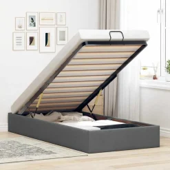 vidaXL osmannisk sengeramme uden madras 80x200 cm stof mørkegrå