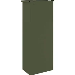 vidaXL Pakke drop boks med dør Olivengrøn 44,5 x 29 x 110,5 cm Stål