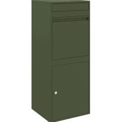 vidaXL Pakke drop boks med opbevaring Olivengrøn 41 x 38 x 103 cm Stål