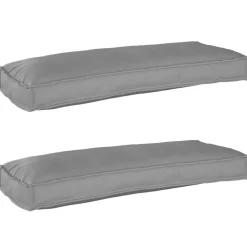 vidaXL Palle Pudesæt 2 pcs Grå 100 x 40 x 8 cm Oxford Stof