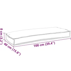 vidaXL Palle Pudesæt 2 pcs Grå 100 x 40 x 8 cm Oxford Stof