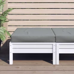 vidaXL pallehynde 60x60x9,5 cm oxfordstof grå