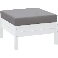 vidaXL pallehynde 60x60x9,5 cm oxfordstof grå