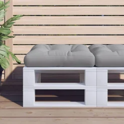 vidaxL pallehynde 50x50x12 cm stof grå