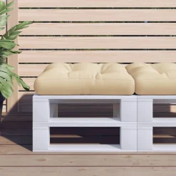 vidaxL pallehynde 50x50x12 cm stof beige