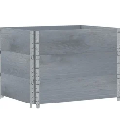 vidaXL pallerammer 3 stk. 80x60 cm massivt fyrretræ grå