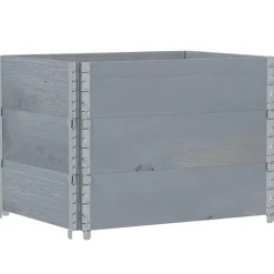 vidaXL pallerammer 3 stk. 80x60 cm massivt fyrretræ grå