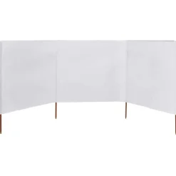 vidaXL 3-panels læsejl stof 400 x 120 cm hvid
