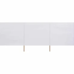 vidaXL 3-panels læsejl stof 400 x 120 cm hvid