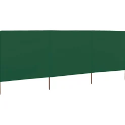 vidaXL 3-panels læsejl stof 400 x 120 cm grøn