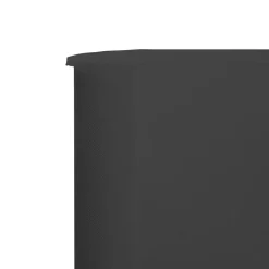 vidaXL 3-panels læsejl stof 400 x 120 cm antracitgrå