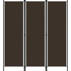 vidaXL 3-panels rumdeler 150 x 180 cm brun
