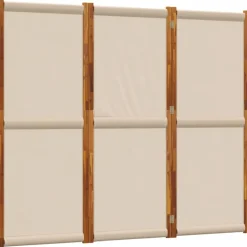vidaXL 3-panels rumdeler 210 x 180 cm gråbrun