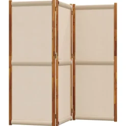 vidaXL 3-panels rumdeler 210 x 180 cm gråbrun