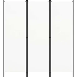 vidaXL 3-panels rumdeler 150 x 180 cm hvid