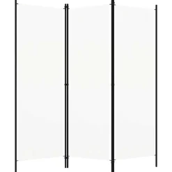 vidaXL 3-panels rumdeler 150 x 180 cm hvid