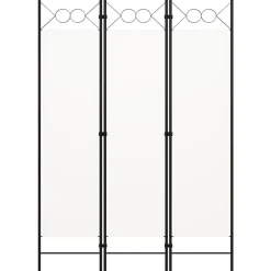 vidaXL 3-panels rumdeler 120 x 180 cm hvid