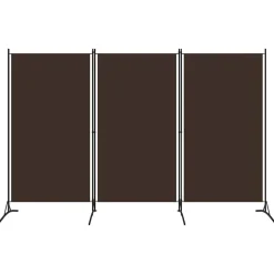 vidaXL 3-panels rumdeler 260 x 180 cm brun