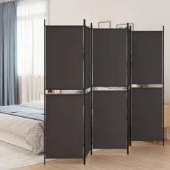 vidaXL 5-panels rumdeler 250x200 cm stof brun