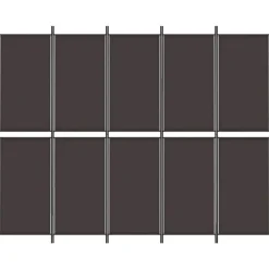 vidaXL 5-panels rumdeler 250x200 cm stof brun