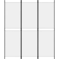 vidaXL 3-panels rumdeler 150x180 cm stof hvid