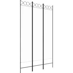 vidaXL 3-panels rumdeler 120x200 cm stof hvid