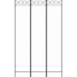 vidaXL 3-panels rumdeler 120x200 cm stof hvid