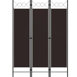 vidaXL 3-panels rumdeler 120x180 cm brun