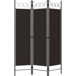 vidaXL 3-panels rumdeler 120x180 cm brun