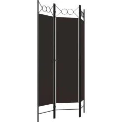 vidaXL 3-panels rumdeler 120x180 cm brun