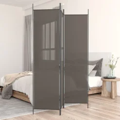 vidaXL 3-panels rumdeler 150x200 cm stof antracitgrå