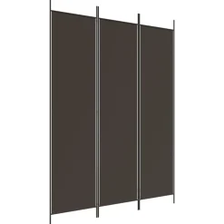 vidaXL 3-panels rumdeler 150x200 cm stof brun