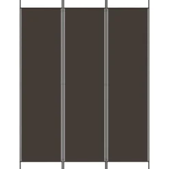 vidaXL 3-panels rumdeler 150x200 cm stof brun