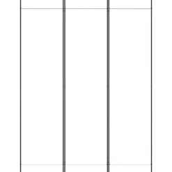 vidaXL 3-panels rumdeler 150x200 cm stof hvid