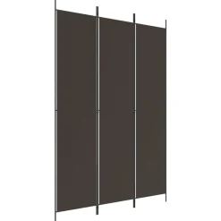 vidaXL 3-panels rumdeler 150x220 cm stof brun