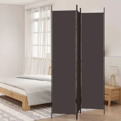 vidaXL 3-panels rumdeler 150x220 cm stof brun