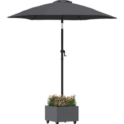 vidaXL Parasolfod Antracit 45 x 45 x 45 cm Stål