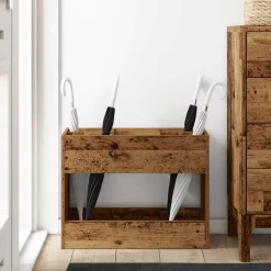 vidaXL Parasolfod Gammelt træ 65 x 24 x 50 cm Konstrueret træ