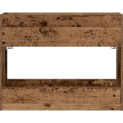 vidaXL Parasolfod Gammelt træ 65 x 24 x 50 cm Konstrueret træ