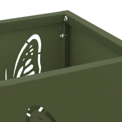 vidaXL Parasolfod med opbevaring Olivengrøn 15,5 x 15,5 x 49 cm Metal