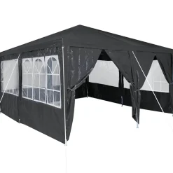 vidaXL Party Tent Antracit 400 x 400 x 266 cm Polyethylen
