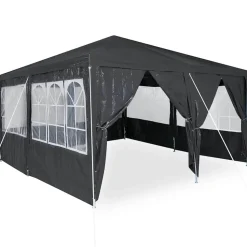 vidaXL Party Tent Antracit 400 x 400 x 266 cm Polyethylen