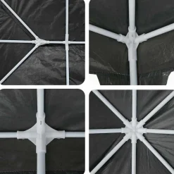 vidaXL Party Tent Antracit 400 x 400 x 266 cm Polyethylen