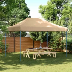vidaXL Party Tent Beige 279 x 410 x 315 cm Oxford stof